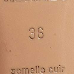 Pre Owned Hermes Size 36 Brown/Black Leather Slide Sandals