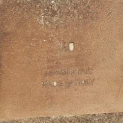 Pre Owned Hermes Oran Size 40 Brown Leather Flat Slide