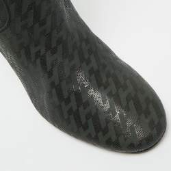 Pre Owned Hermes H Logo Size 36 Black Leather Knee Length Boots