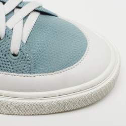 مملوكة مسبقًا حذاء رياضي هيرمس ديب جلد ونسيج محبوك متعدد الألوان عنق منخفض مقاس 40