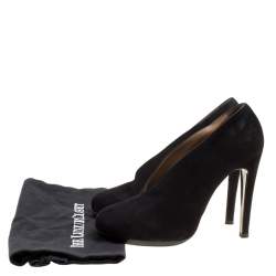 Hermes Black Suede Florida Pumps Size 37.5
