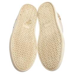 Pre Owned حذاء رياضي هيرمس منخفض من أعلى كويكر جلد طباعة بيغاس بوب بيج مقاس 38