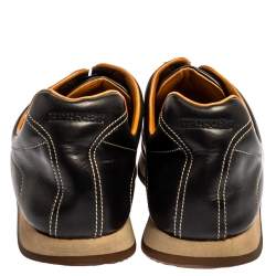 Pre Owned Hermes Brown Leather Slip On Sneakers Size 40