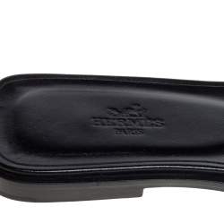 Pre Owned Hermes Multicolor Modernisme Tropical Print Canvas Oran Flat Slides Size 37