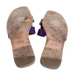 مملوكة مسبقًا صندل هيرمس أوران جلد بنفسجي مقاس 36