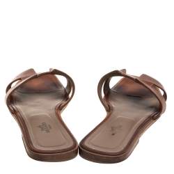 مملوكة مسبقًا صندل هيرمس أوران جلد بني مقاس 40