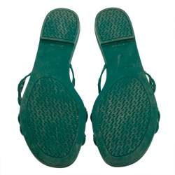 Hermes Green Rubber D'ancre Chaine Sandals Size 39