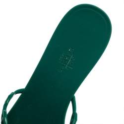 Hermes Green Rubber D'ancre Chaine Sandals Size 39