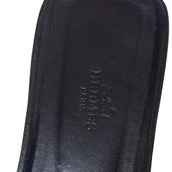 Pre Owned Hermes Multicolor Printed Canvas Oran Flat Slides Size 41