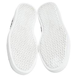 Pre Owned Hermes Multicolor Woven Fabric Oxygene Low Top Sneakers Size 36