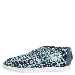 Pre Owned Hermes Multicolor Woven Fabric Oxygene Low Top Sneakers Size 36