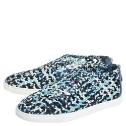 Pre Owned Hermes Multicolor Woven Fabric Oxygene Low Top Sneakers Size 36