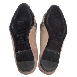 Pre Owned Hermes Pink Suede and Crystal Powder Nice Mule Flats Size 39