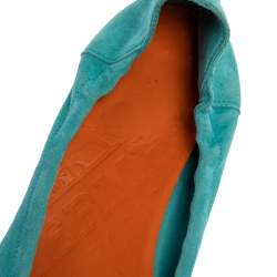 Hermes Blue Suede Ballet Flats Size 39