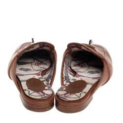 مملوكة مسبقًا حذاء فلات مول هيرمس كيلي جلد بني مقاس 39