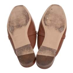 مملوكة مسبقًا حذاء فلات مول هيرمس كيلي جلد بني مقاس 39