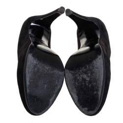 Pre Owned Hermes Black Suede Florida Pumps Size 37