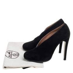 Pre Owned Hermes Black Suede Florida Pumps Size 37