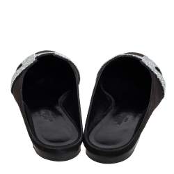 Hermes Black Suede Roxane Mule Sandals Size 37