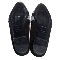Pre Owned Hermès Black Suede Roxane Mule Sandals Size 38