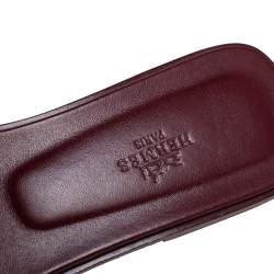 مملوكة مسبقًا Hermes Rogue H Epsom Leather Oran Sandals Size 39.5