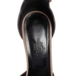 Hermes Beige Suede Highlight Crystal Embellished Ankle Strap Sandals Size 38