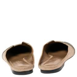 Hermes Beige Suede Roxane Mules Size 38