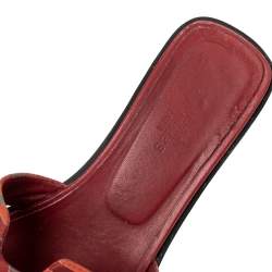 Hermes Multicolor Fabric Oran Slide Sandals Size 36