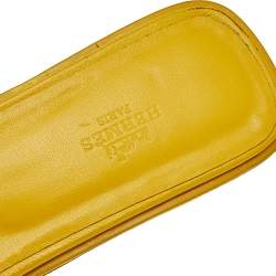 Pre Owned Hermes Yellow Leather Oran Sandals Size 41
