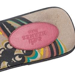 Pre Owned Hermes Pink Suede Oran Flat Slides Size 40