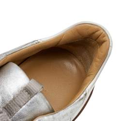 Hermès Multicolor Leather and Suede Miles Low Top Sneakers Size 37