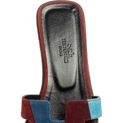 Hermes Multicolor Suede Oran Flat Sandals 36