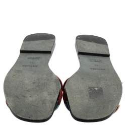 Hermes Multicolor Suede Oran Flat Sandals 36