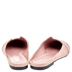 Hermés Pink Suede And Glitter Roxane Mule Flats Size 38.5
