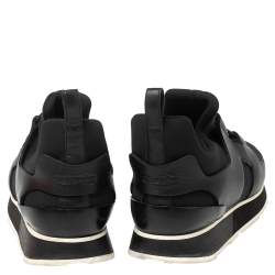 Pre Owned Hermés Black Neoprene, Leather and Suede Low-Top Sneakers Size 40