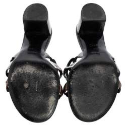 Hermès Metallic Silver Leather Chaine d'Ancre Sandals Size 38.5