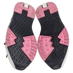 Pre Owned Hermes Grey Suede Trial Low-Top Sneakers Size 38