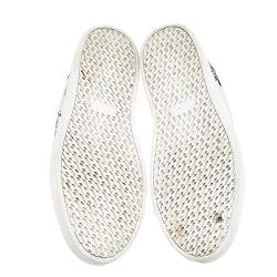 Pre Owned Hermés White Pégase Pop Print Leather Quicker Low Top Sneakers Size 36