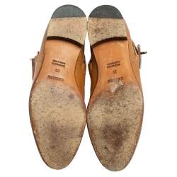 Pre Owned Hermes Tan Leather Neo Ankle Boots Size 39