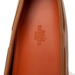 Hermès Brown Leather Irving Slip On Loafers Size 38 