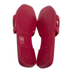 Hermès Pink Rubber Aloha Flat Sandals Size 37