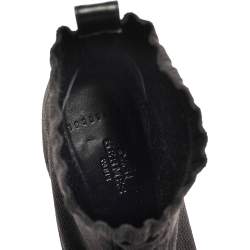 Hermes Black Knit Fabric Volver Boots Size 40.5