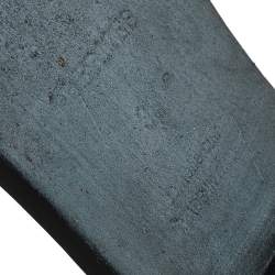 Pre Owned Hermes Sea Green Patent Leather Oran Flat Sandals Size 38