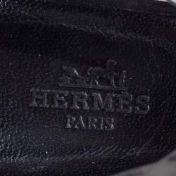 Hermès Tri-Color Leather and Suede Chaine D'ancre Ankle-Strap Sandals Size 38
