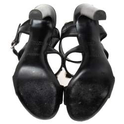 Hermes Black Leather Collier De Chien Sandals Size 38