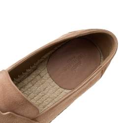 Hermes Pale Pink Suede Trip Espadrille Flats Size 39
