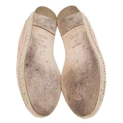 Hermes Pale Pink Suede Trip Espadrille Flats Size 39