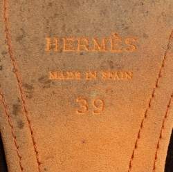 Hermès Brown Suede Pointed Toe Mule Size 39   
