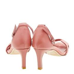 Hermes Pink Leather And Suede Highlight Ankle Strap Sandals Size 40