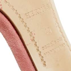 Hermes Pink Leather And Suede Highlight Ankle Strap Sandals Size 40
